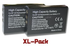 vhbw 2x Batteries compatible avec Praktica Luxmedia 20-Z35S, 18-Z36C appareil photo (1600mAh, 3,7V, Li-ion)