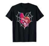 Marvel Spider-Man and Mary Jane Kiss Heart Web T-Shirt
