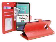Crazy Horse Wallet Samsung Galaxy S8 (G950F) (Röd)