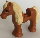 Friends LEGO Minifigure Horse Standing Dark Orange Animal Minifig Rare