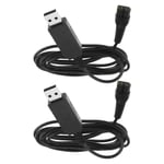 2PCS USB Shaver Charger Cable for Wahl Colour Pro 9649 Cordless Clippers 1.8m