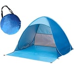HYGRAD ® Pop Up Portable Beach Canopy Sun Shade Shelter Outdoor Garden Camping Fishing Tent Mesh UK (Blue)