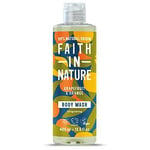 Faith In Nature Natural Grapefruit and Orange Body Wash, Invigorating, Vegan