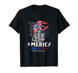 Skull Flag America 4th of July Independence Day T-Shirt