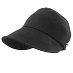 Dam Sommar Solhatt med bred brätte Anti-UV Beach Visir Kepsar Hattar Justerbar Black