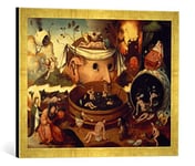 Kunst für Alle 'Encadré Image de Hieronymus Bosch Tondal Impression d'art dans Le Cadre de Haute qualité Photos Fait Main S Vision, 60 x 40 cm, Or Raya