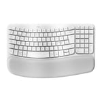 Logitech Wave Keys Ergo trådlöst tangentbord, vit