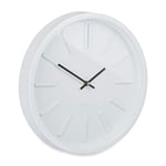 Relaxdays Horloge Murale, sans trotteuse, Moderne, Analogue, Pendule pour Cuisine, Salon, Bureau, Rond, Ø 35 cm, Blanc