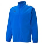 PUMA Men's teamLIGA Sideline Jacket, Electric Blue Lemonade-Puma White, size: L