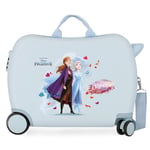 Disney Frozen Nature is magical Blue Kids Rolling Suitcase 50 x 39 x 20 cm Rigid ABS Combination Lock 34 Litre 2.1 kg 4 Wheels Hand Luggage
