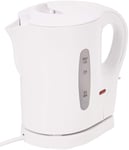 NEW 1L ELECTRIC CORDLESS KITCHEN KETTLE JUG CARAVAN HOLIDAY TRAVEL 900w WHITE