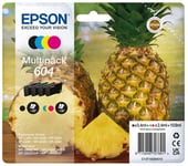 Genuine Epson 604 CMYK Pineapple Ink Cartridges XP-4200 XP-4205 WF-2910DWF T10G6