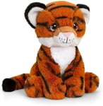 Tiger Plush Toy 18cm - 100% Recycled Soft Toy Teddy - Keel Keeleco