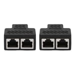 2 Port RJ45 Splitter Adapter LAN  Ethernet Extender Connector Plug Lot 2Pcs M9O3