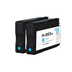2 Cyan Ink Cartridges to replace HP 953C (HP953XL) non-OEM / Compatible
