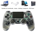 HALASHAO PS4 Controller Camouflage, PS4 Controller for Playstation 4, PS4 Wireless Bluetooth Game Controller Joystick Gmaepad with high precision touchpad,Transparent,snowflake