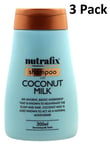3 x 300ml Nutrafix Shampoo with Coconut Milk