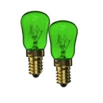 Narva päronlampa grön E14 15W 2-pack
