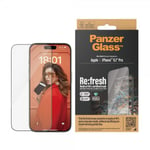PanzerGlass iPhone 15 Pro Skärmskydd Re:fresh Ultra-Wide Fit EasyAligner