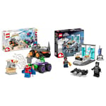 LEGO 10782 Marvel Hulk vs. Rhino Monster Truck Showdown & 76212 Marvel Shuri's Lab, Black Panther Construction Learning Toy with Minifigures, Toys for Girls and Boys Age 4