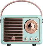 Pale Blue Vintage Retro Style Bluetooth Speaker | Classic Old Style Radio Design
