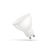 Spectrum 4W LED lampa - GU10, 230V, matteret hvid plast - Dimbar : Inte dimbar, Kulör : Varm