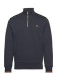 Half Zip Sweatshirt Tops Sweat-shirts & Hoodies Sweat-shirts Navy Fred Perry