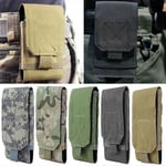 Outdoor Taktisk Militär Molle Väska för Mobiltelefon Bältesfodral Holster Skyddsfodral { DB} Black