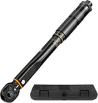 Cle Dynamometrique 1/4"",5-25 Nm Clé Dynamométrique,Clés Dynamométriques Réversible,Avec Coffret Cliquet,Torque Wrench Bike,Outil Mecanique Auto,45 Dents,Pour Voiture,Motos Et Camion