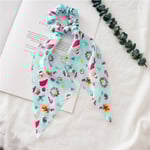 Jul Scrunchie rosett snöflinga jultomte snögubbe julgran Turquoise Turquoise with santa claus