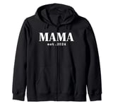 Promoted to Mama Est 2024 New Mom To Be Mommy Mothers Day Zip Hoodie
