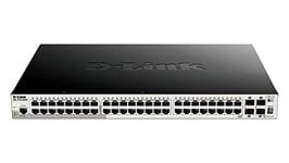 D-Link DGS-1510-52XMP/E Switch Smart Manageable 52 Ports Gigabit 10/100/1000mbps avec POE+, Idéal pour Entreprise Administration et Réseaux Gérés - Cordon d'alimentation UE Uniquement