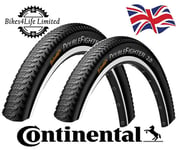 2 Continental Double Fighter 26 x 1.9 Hybrid/Urban MTB Tyre & Presta Tubes