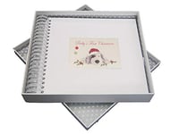 white cotton cards 1PC Baby's First Christmas Gorgeous Puppy Dog Spiral Bound Memory Book