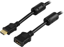 HDMI extension cable, 19-pin male, female, 5m, black