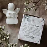 Majas Cottage lärans ängel vit med gåvobox