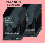 Black Face Mask Deep Pore Mud Cleansing Quick Blackhead Remover Peel Off 10 Pack