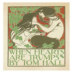 Lumartos, Vintage Poster MAF052 When Hearts Are Trump Will Bradley Contemporary Home Decor Wall Art Print, Print Only Frame, 12 x 12 Inches