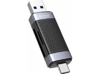 Orico Reader Orico CD2D-AC2-BK-EP TF/SD memory card reader, USB + USB-C (black)
