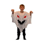 Spøgelse – poncho til udklædning til halloween og karneval, fra 4-7 år