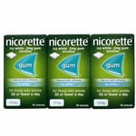 Nicorette Gum 2mg Icy White Gum - 30 Pieces X 3 Total 90 Pieces