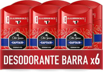 Old Spice Deodorant Stick Captain – Pack of 6 x 50 ml (300 ml Total)