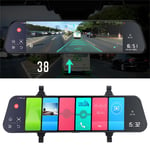 12inch Mirror Dash Cam 1080P FHD Touch Screen 4G WiFi Rear View Backup Camer UK
