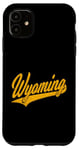 Coque pour iPhone 11 State of Wyoming Varsity, style maillot de sport classique
