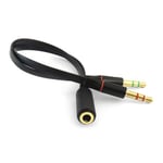 Xclio 3.5mm Female to 2 Male Headphone Headset Microphone Y Splitter A