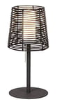 Rabalux 8649 A + + to E, extérieur Lampe de table Knoxville, métal, E27, noir/marron, 25 x 25 x 51 CM