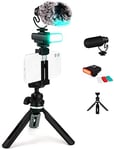 ORDRO Smartphone Camera Video Kit, Video Vlogging Kit with LED Light, Phone Holder, Mini Tripod for Smartphone YouTube Self-Portrait Video Shooting Live Streaming