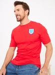 Tu Official FA England Euros Red Football Crest T-Shirt XXL Xxl male