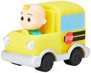 CoComelon JJ Melon Mini Vehicle - Features Built-In JJ in School Bus Toy Car - Toys for Kids, Toddlers, and Preschoolers