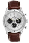 Breitling AB01171A1G1P1 Navitimer Chronograph Silverfärgad/Läder Ø43 mm